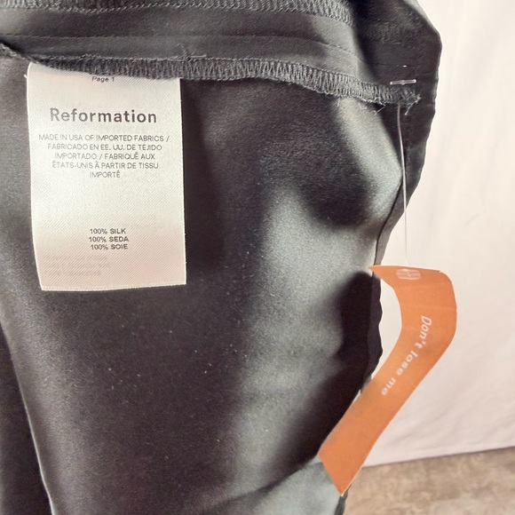 NWT Reformation Alli Silk Midi Dress in Black Size 4 - Picture 5 of 10